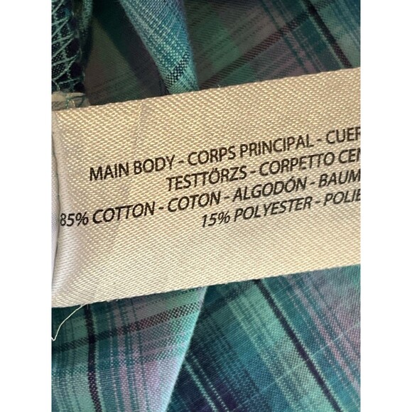 Ariat Shirt Pro Series Everman Button Down Mens Size XLT Plaid Long Sleeve Blues - Picture 7 of 8